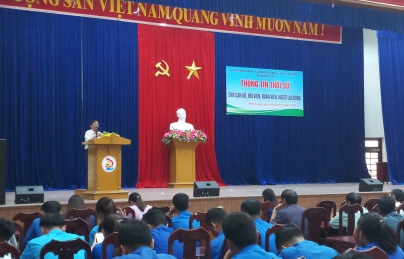 HUYỆN ĐOÀN PHỐI HỢP TỔ CHỨC THÔNG TIN TÌNH HÌNH THỜI SỰ CHO CÁN BỘ ĐOÀN CHỦ CHỐT NĂM 2020
