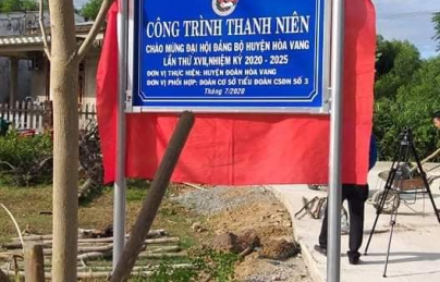 HƠN 460 TRIỆU ĐỒNG XÂY DỰNG CÔNG TRÌNH THANH NIÊN CẤP HUYỆN NĂM 2020