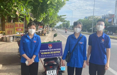 Tuổi trẻ xã Hòa Phước xung kích tham gia công tác phòng, chống dịch Covid-19