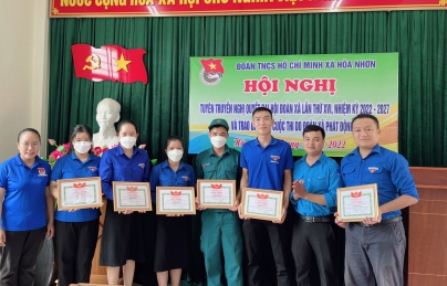 HÒA NHƠN: TỔ CHỨC HỘI NGHỊ TUYÊN TRUYỀN NGHỊ QUYẾT ĐẠI HỘI ĐOÀN XÃ VÀ TRAO GIẢI CÁC CUỘC THI ĐƯỢC TRIỂN KHAI PHÁT ĐỘNG TRONG THÁNG THANH NIÊN NĂM 2022