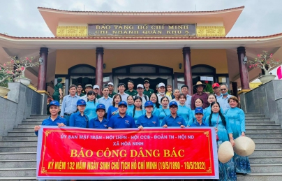 HÒA NINH: ĐTN- UBMT - HỘI LHPN - HỘI ND XÃ HOÀ NINH - HUYỆN HOÀ VANG TỔ CHỨC LỄ BÁO CÔNG DÂNG BÁC NHÂN DỊP KỶ NIỆM 132 NĂM NGÀY SINH NHẬT CHỦ TỊCH HỒ CHÍ MINH (19/5/1890 - 19/5/2022)