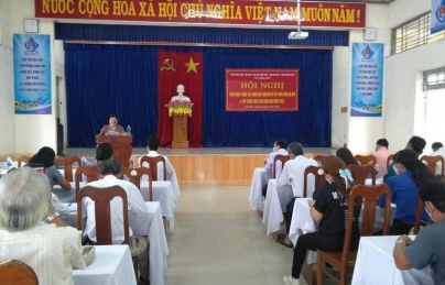 HÒA SƠN: TỔ CHỨC HỘI NGHỊ TRIỂN KHAI VÀ TẬP HUẤN CÔNG TÁC GIÁM SÁT, PHẢN BIỆN XÃ HỘI