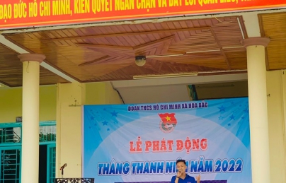 HOÀ BẮC: TỔ CHỨC LỄ PHÁT ĐỘNG THÁNG THANH NIÊN NĂM 2022 VỚI CHỦ ĐỀ “TUỔI TRẺ HOÀ BẮC SÁNG TẠO”.