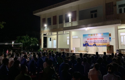 HÒA KHƯƠNG: TỔ CHỨC TUYÊN TRUYỀN PHÒNG CHỐNG HIV/AIDS, AN TOÀN GIAO THÔNG VÀ CÁC TỆ NẠN XÃ HỘI NĂM 2022