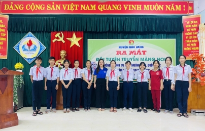 HỘI ĐỒNG ĐỘI HUYỆN HÒA VANG TỔ CHỨC BUỔI LỄ THÀNH LẬP ĐỘI TUYÊN TRUYỀN MĂNG NON PHÒNG CHỐNG TAI NẠN THƯƠNG TÍCH, ĐUỐI NƯỚC VÀ XÂM HẠI TRẺ EM NĂM 2022
