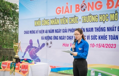 KHAI MẠC GIẢI BÓNG ĐÁ KHỐI CÔNG NHÂN VIÊN CHỨC - TRƯỜNG HỌC (MỞ RỘNG) NĂM 2023