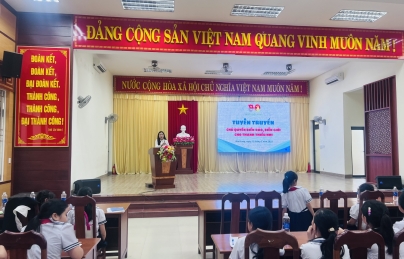 HUYỆN ĐOÀN - HỘI ĐỒNG ĐỘI HUYỆN TỔ CHỨC TUYÊN TRUYỀN VỀ CHỦ QUYỀN BIỂN ĐẢO, BIÊN GIỚI, CHO THANH THIẾU NHI NĂM 2024