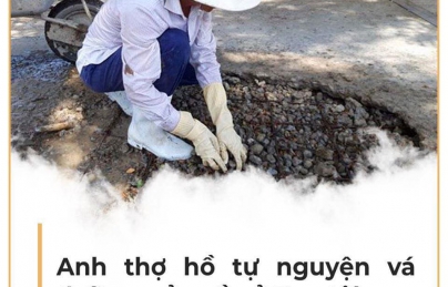 ANH THỢ HỒ TỰ NGUYỆN VÁ ĐƯỜNG, SỬA CẦU Ở BẠC LIÊU